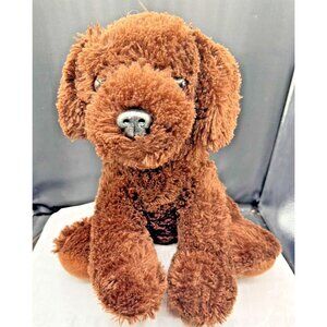 Aurora Dark Brown Puppy Dog Plush Truffles Chocolate Lab 14" Black Nose VGC 2019